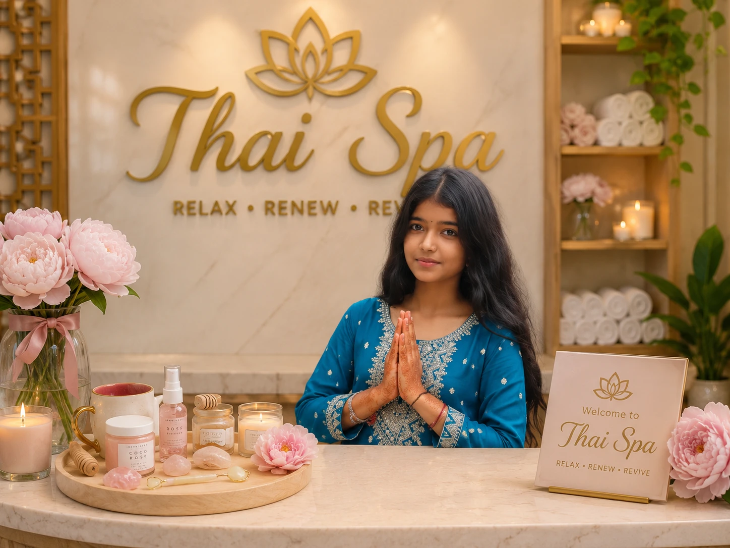 Thai Spa reception at White Palace Hotel Uttara